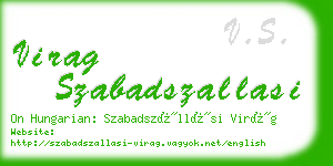 virag szabadszallasi business card